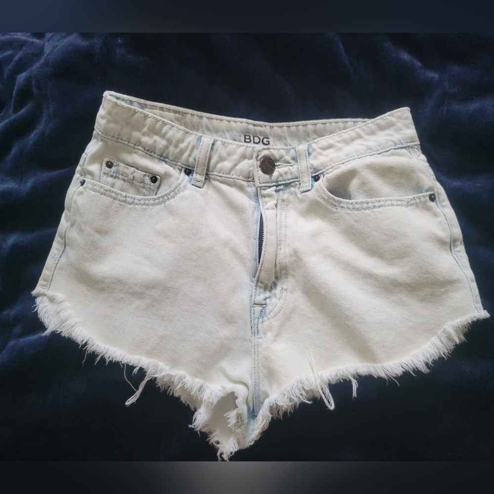 BDG Cheeky Super High Rise Dolphin denim shorts size 27W